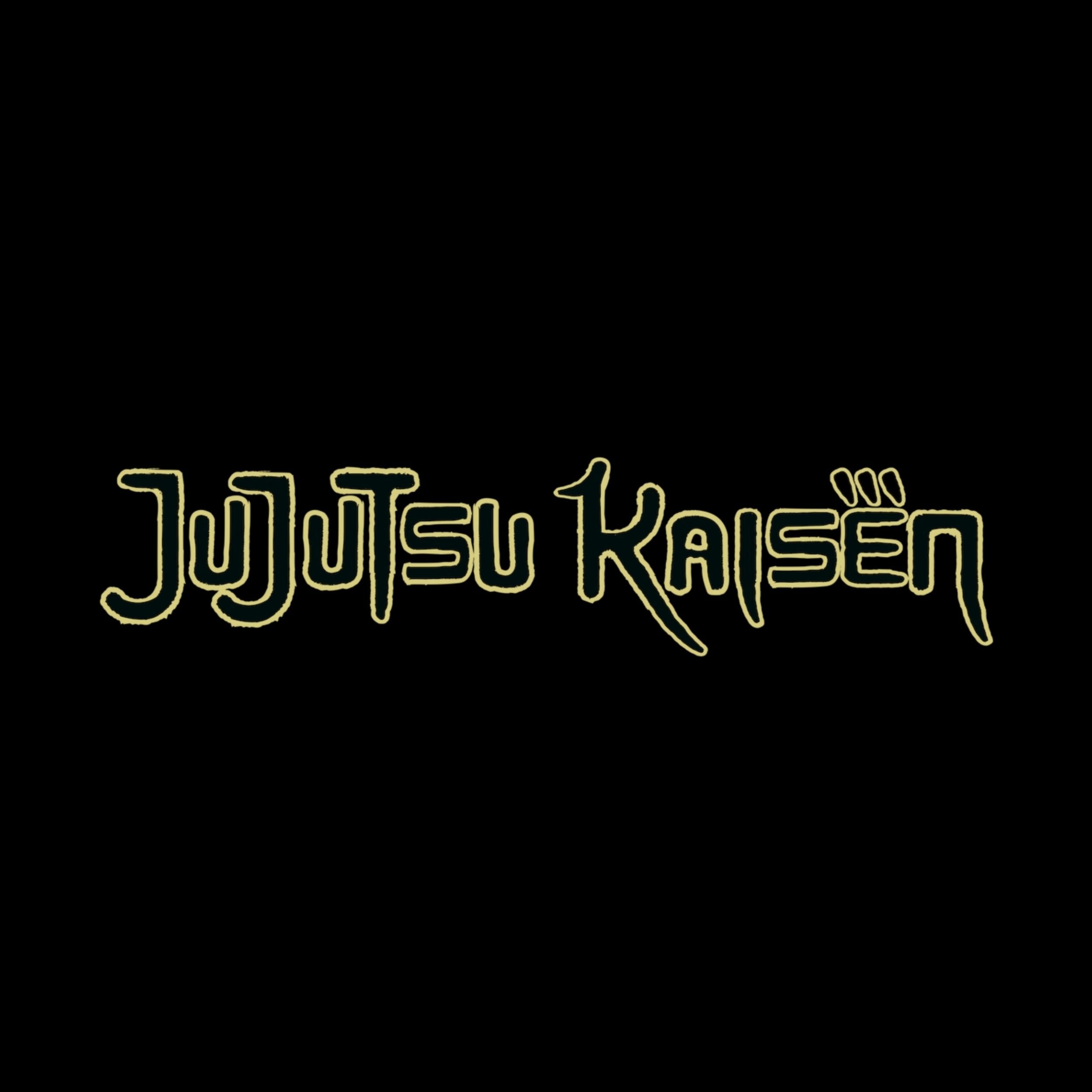 Jujutsu Kaisen Logo on a square black background