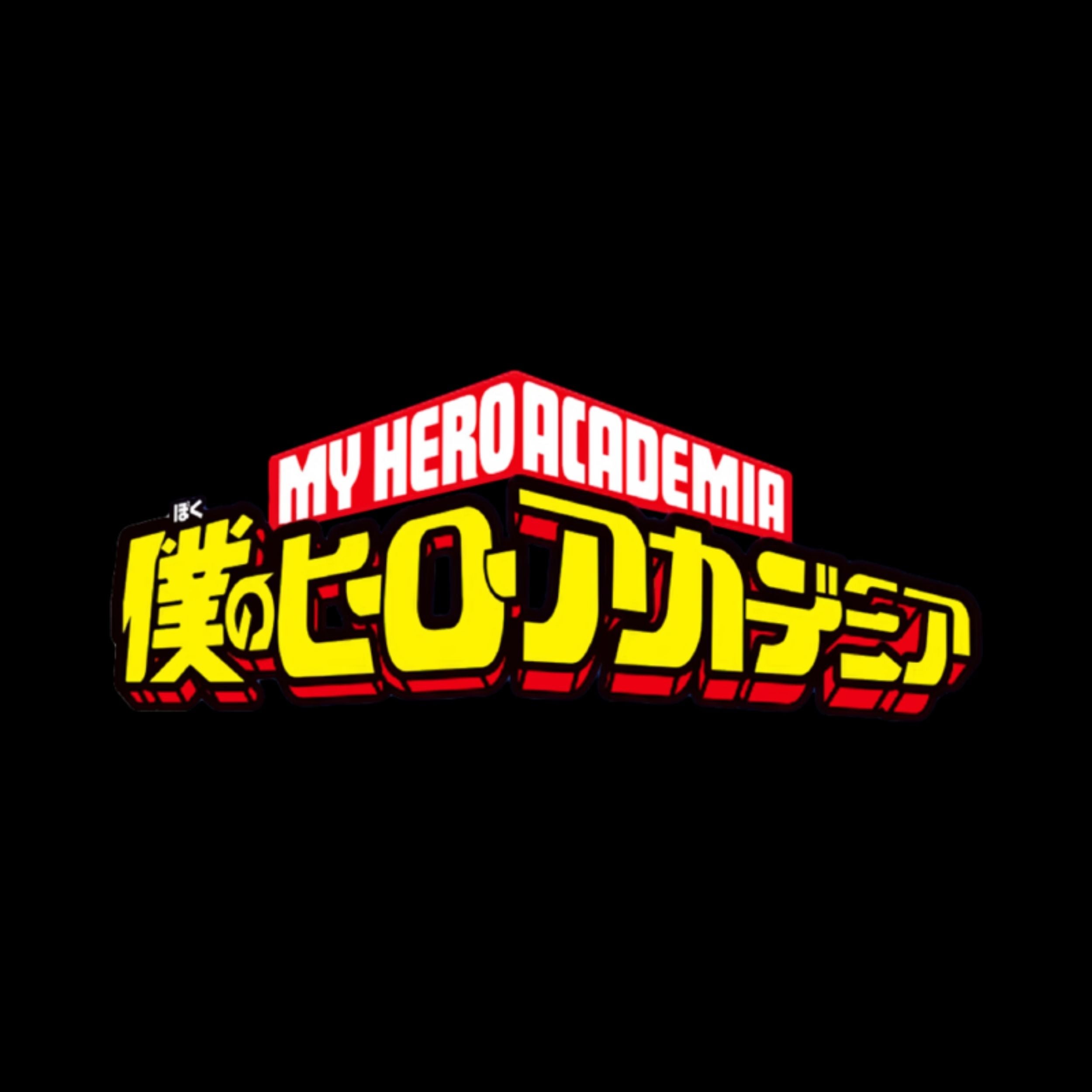 My Hero Academia Logo on a square black background