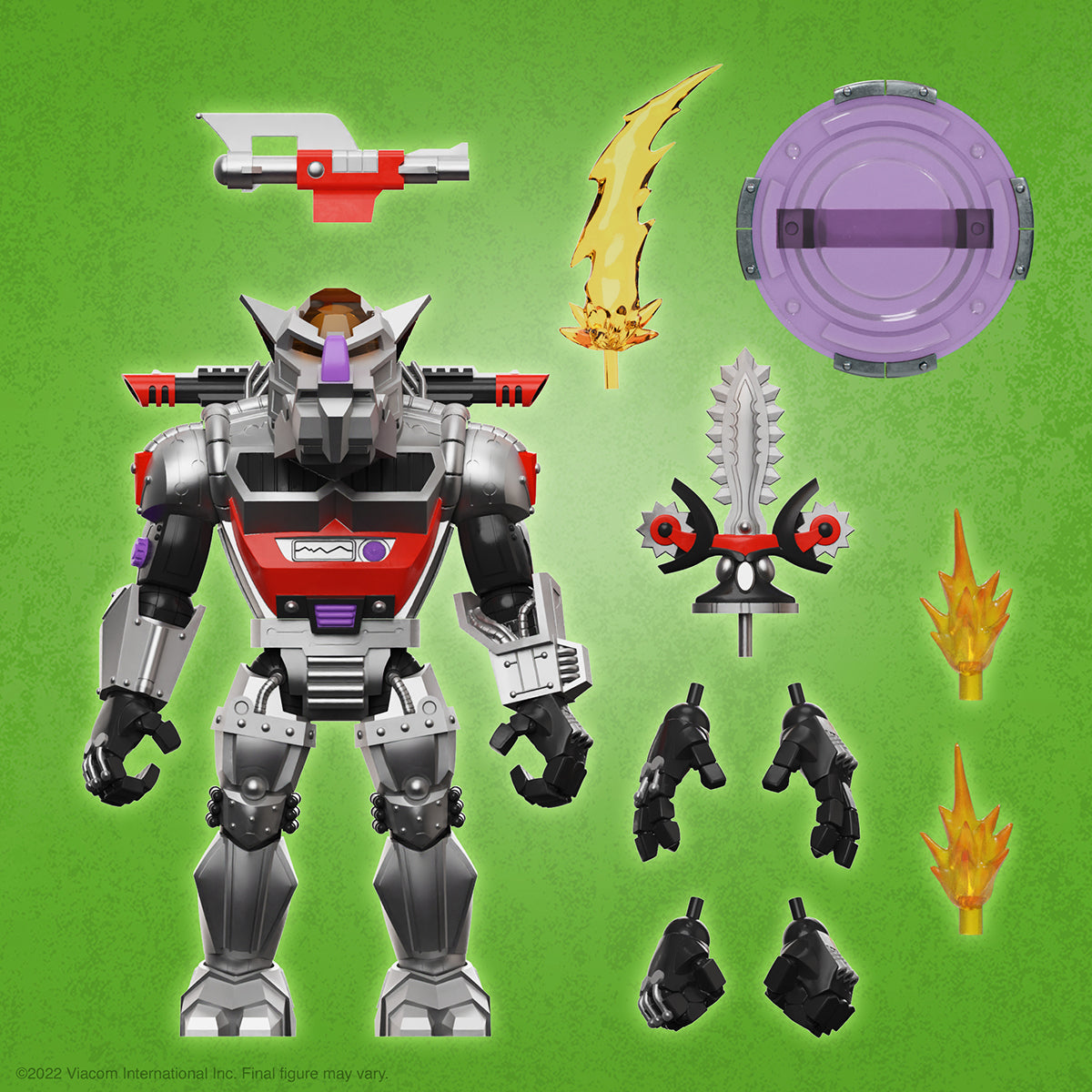 Super7 Ultimates Figure - TMNT - Robotic Rocksteady with accessories