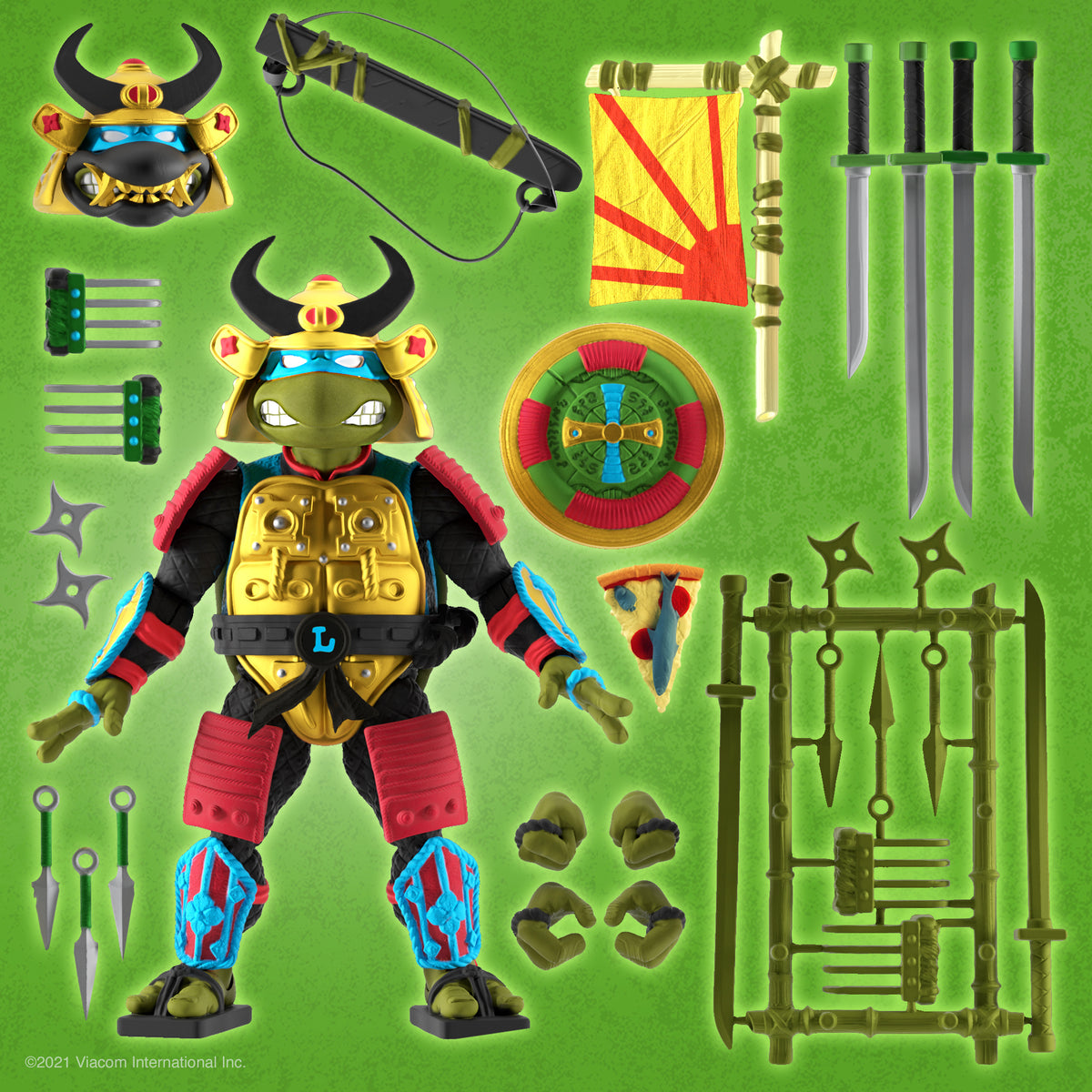 Super7 Ultimates - TMNT - Sewer Samuai Leonardo with accessories