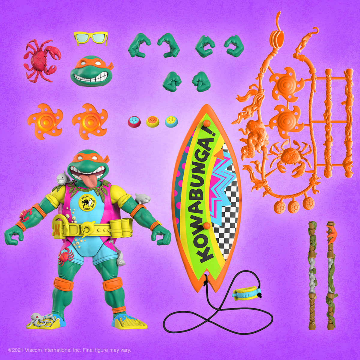 Super7 Ultimates - TMNT - Surfer Mike with Accessories