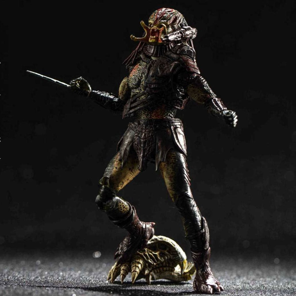 Action figure of a character from a science fiction movie on a dark background