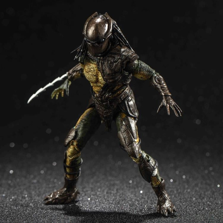 Predator action figure on a dark background