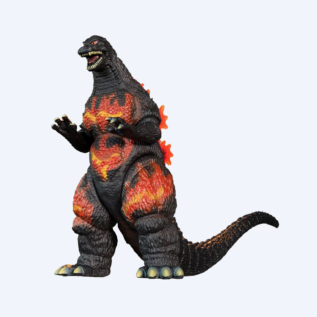 Front View of Godzilla figurine with fiery design on a white background - Action Figures - Movies - Godzilla & Kong