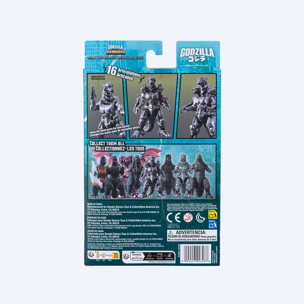 Packaged toy figure of MechaGodzilla with promotional text on a white background - Action Figures - Movies - Godzilla & Kong