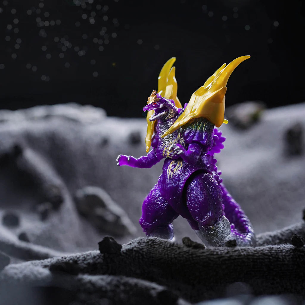 Space Godzilla with gold accessory pieces on an alien planet background - Action Figures - Movies - Godzilla & Kong