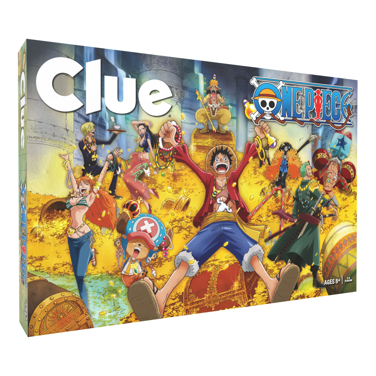 Clue board game box featuring One Piece characters on a white background