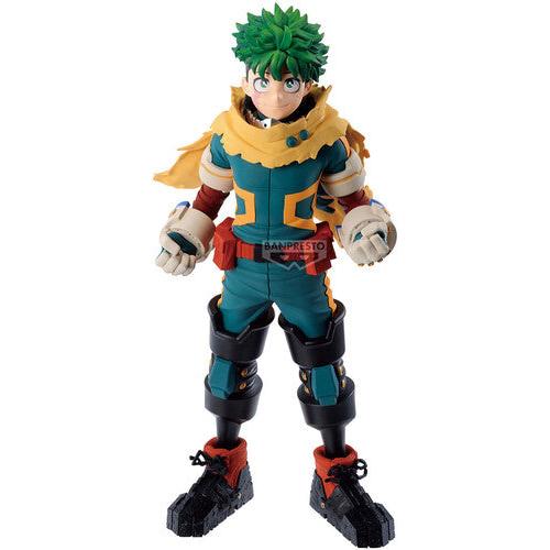 Izuku Midoriya Action figure with green hair and colorful outfit on a white background - Statues