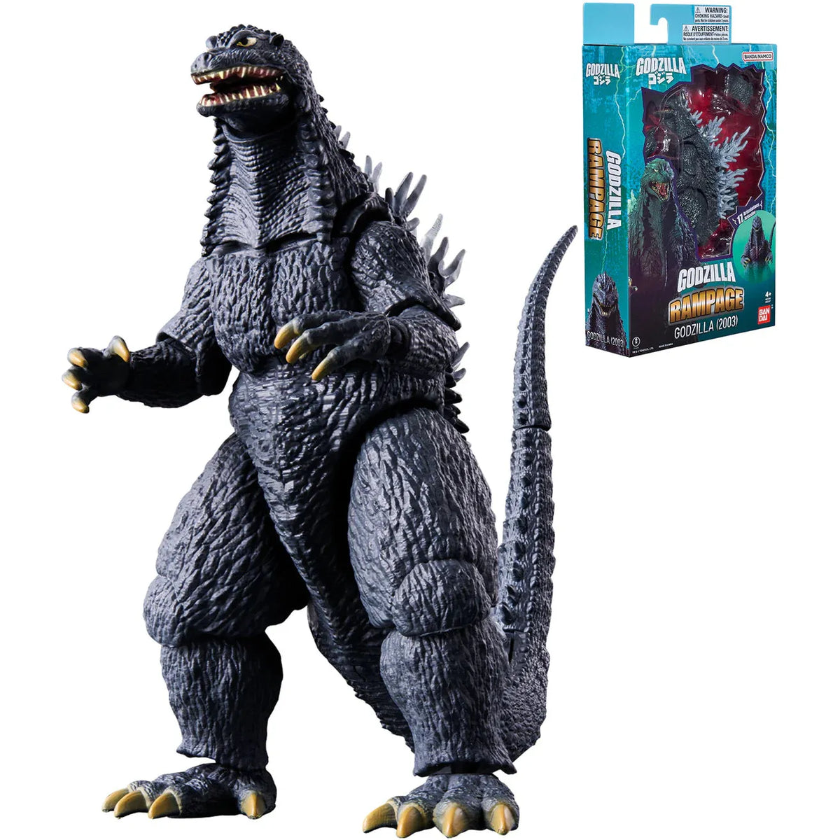 Godzilla action figure with packaging on a white background - Action Figures - Movies - Godzilla & Kong