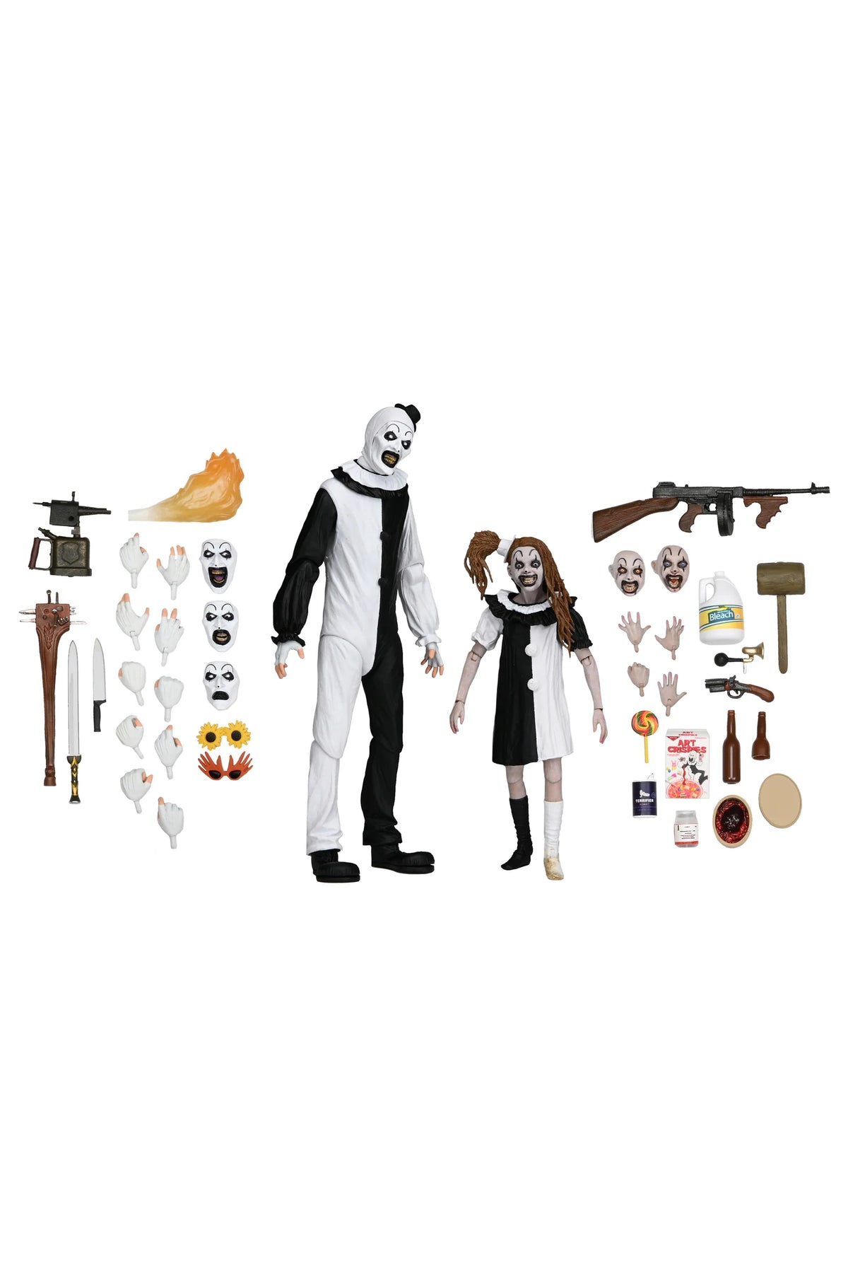 Terrifier 2 Ultimate Art the Clown & The Little Pale Girl 7-Inch Scale Figure 2-Pack - Action Figures - Horror