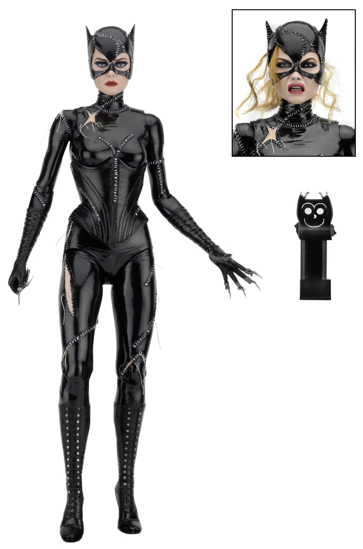 Black Catwoman action figure with mask and taser on a white background - Action Figures - DC Comics