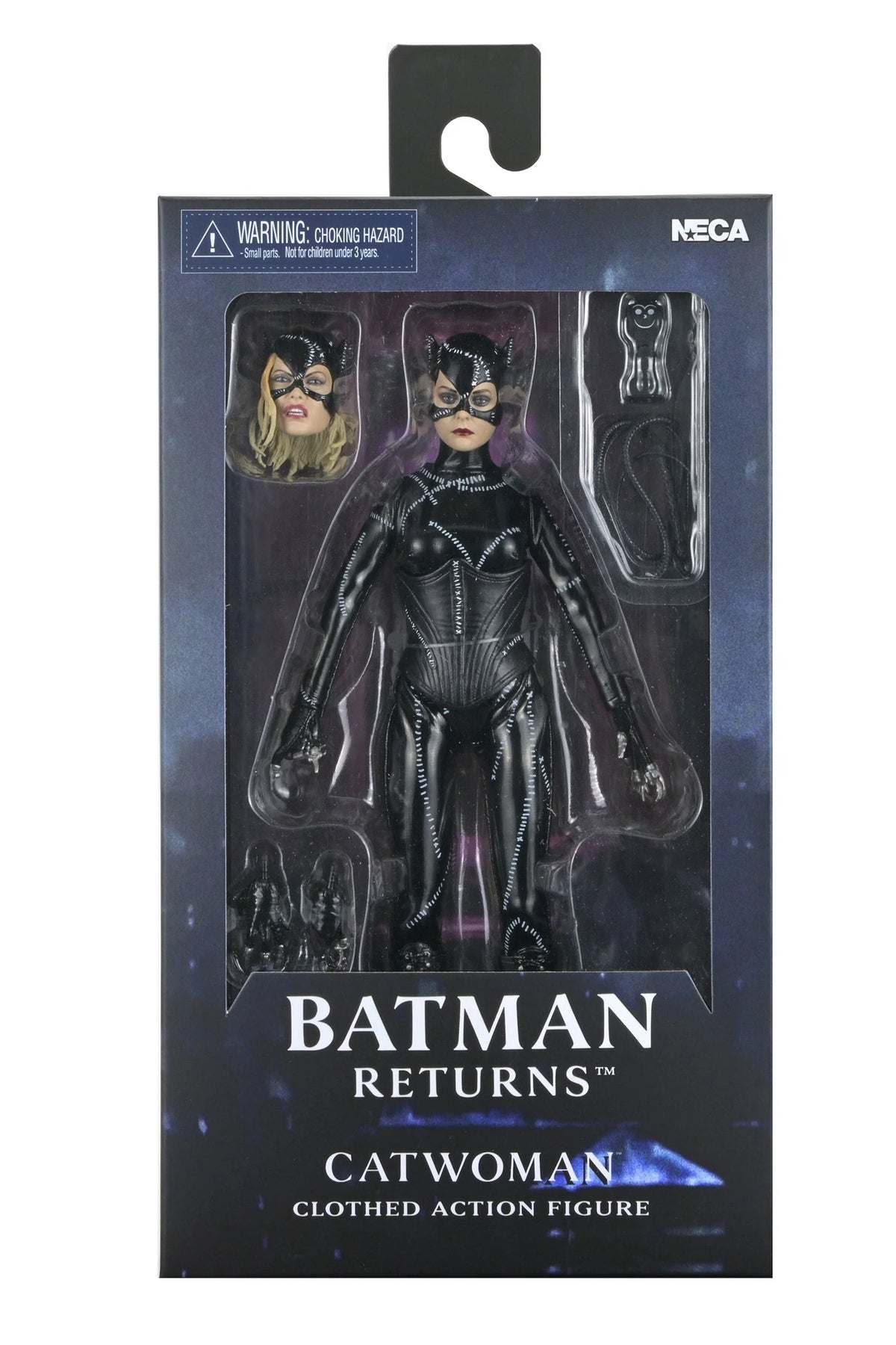 Catwoman action figure in packaging with 'Batman Returns' branding - Action Figures - DC Comics