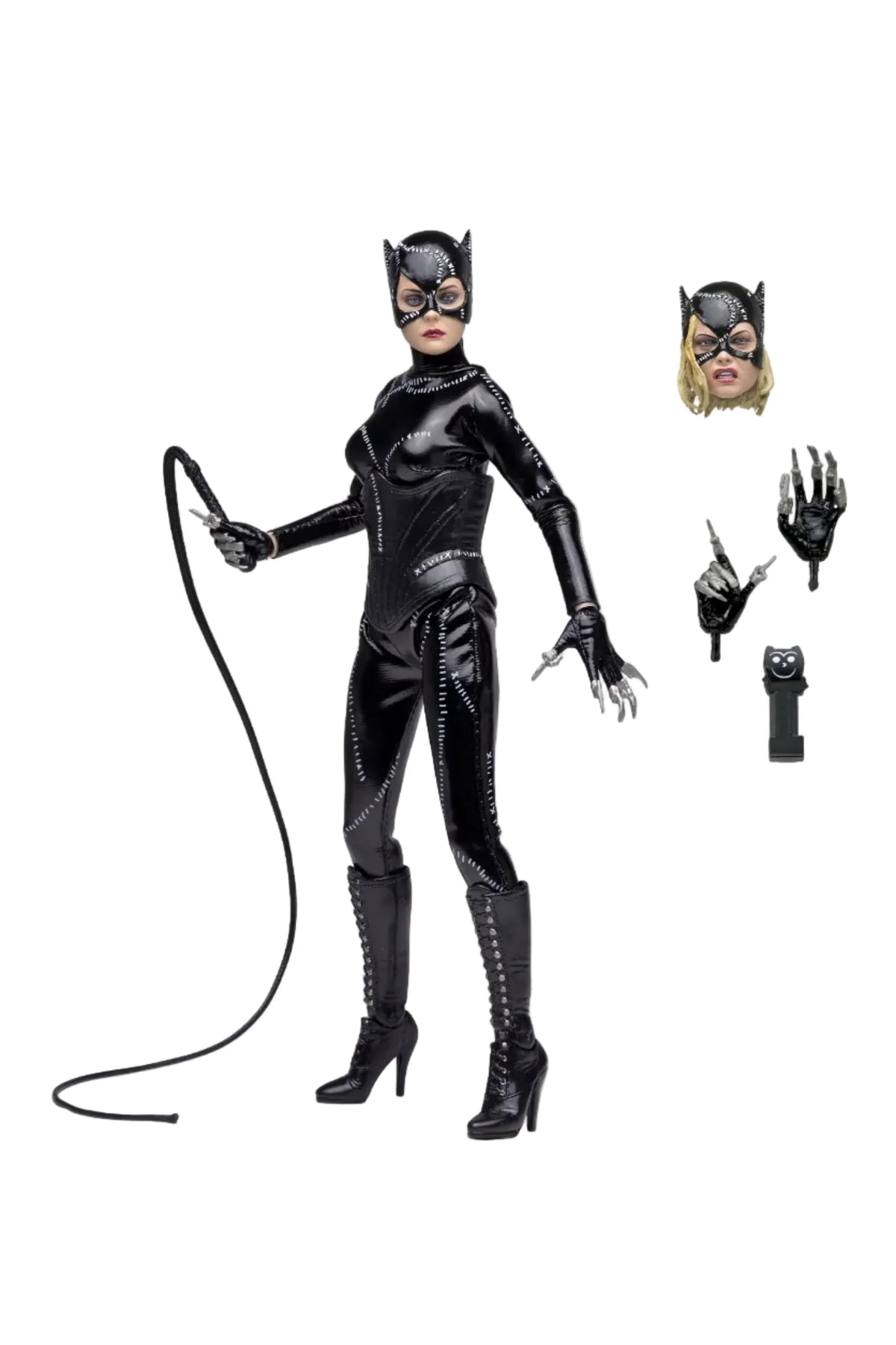 Catwoman action figure with accessories on a white background - Action Figures - DC Comics