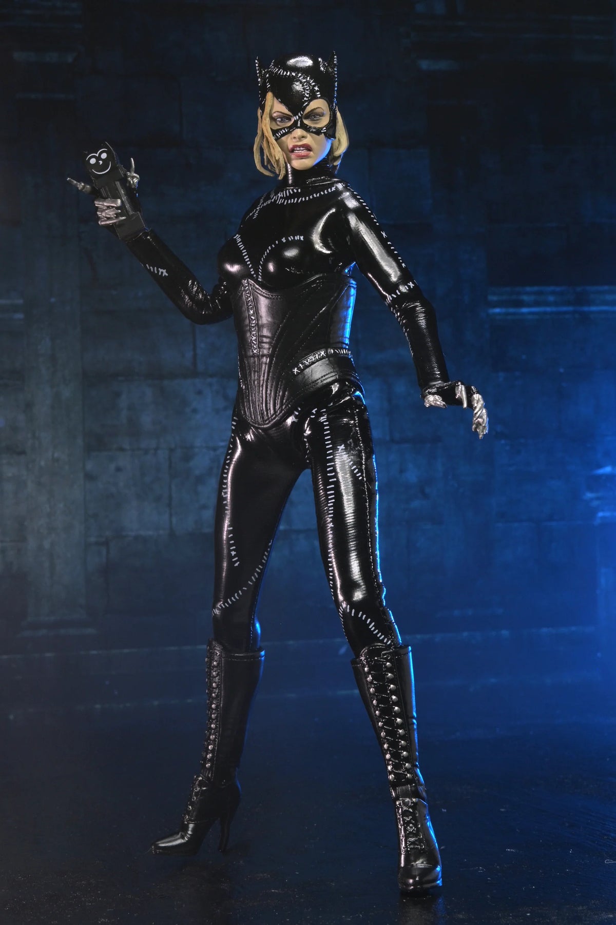Action figure in a black cat-themed costume with a taser - Action Figures - DC Comics
