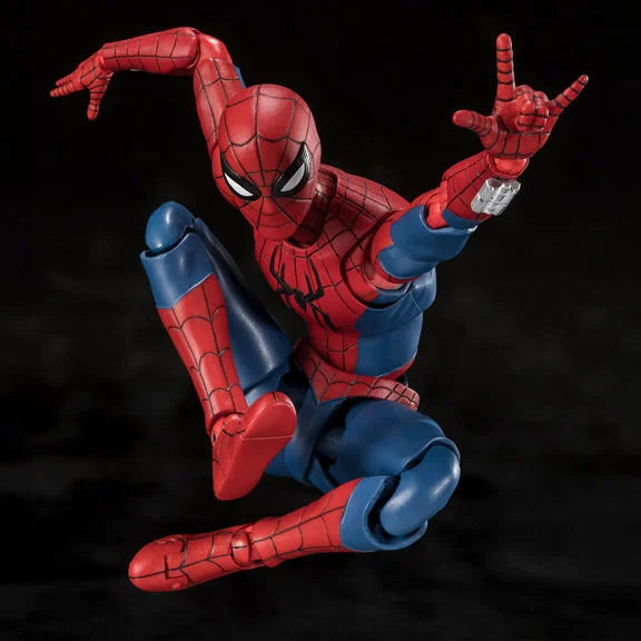 Spider-Man: Brand New Day S.H.Figuarts figure in an airborne web-shooting pose