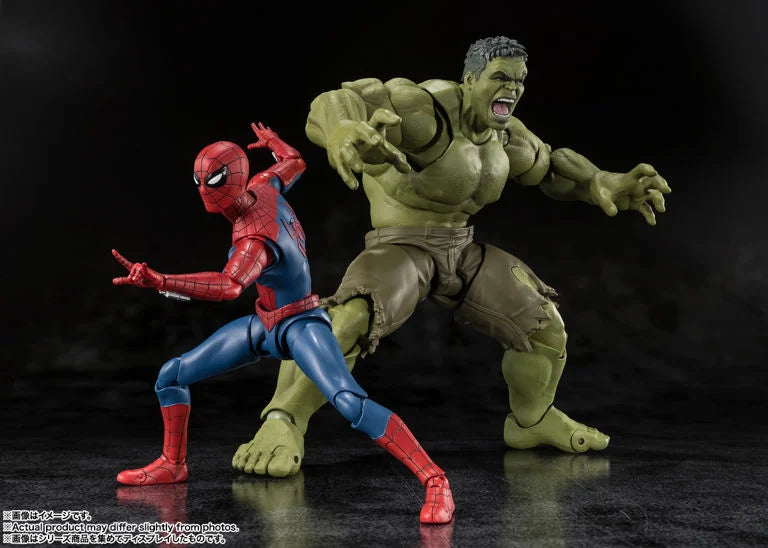 Spider-Man S.H.Figuarts figure with interchangeable hands, head part, and web effects