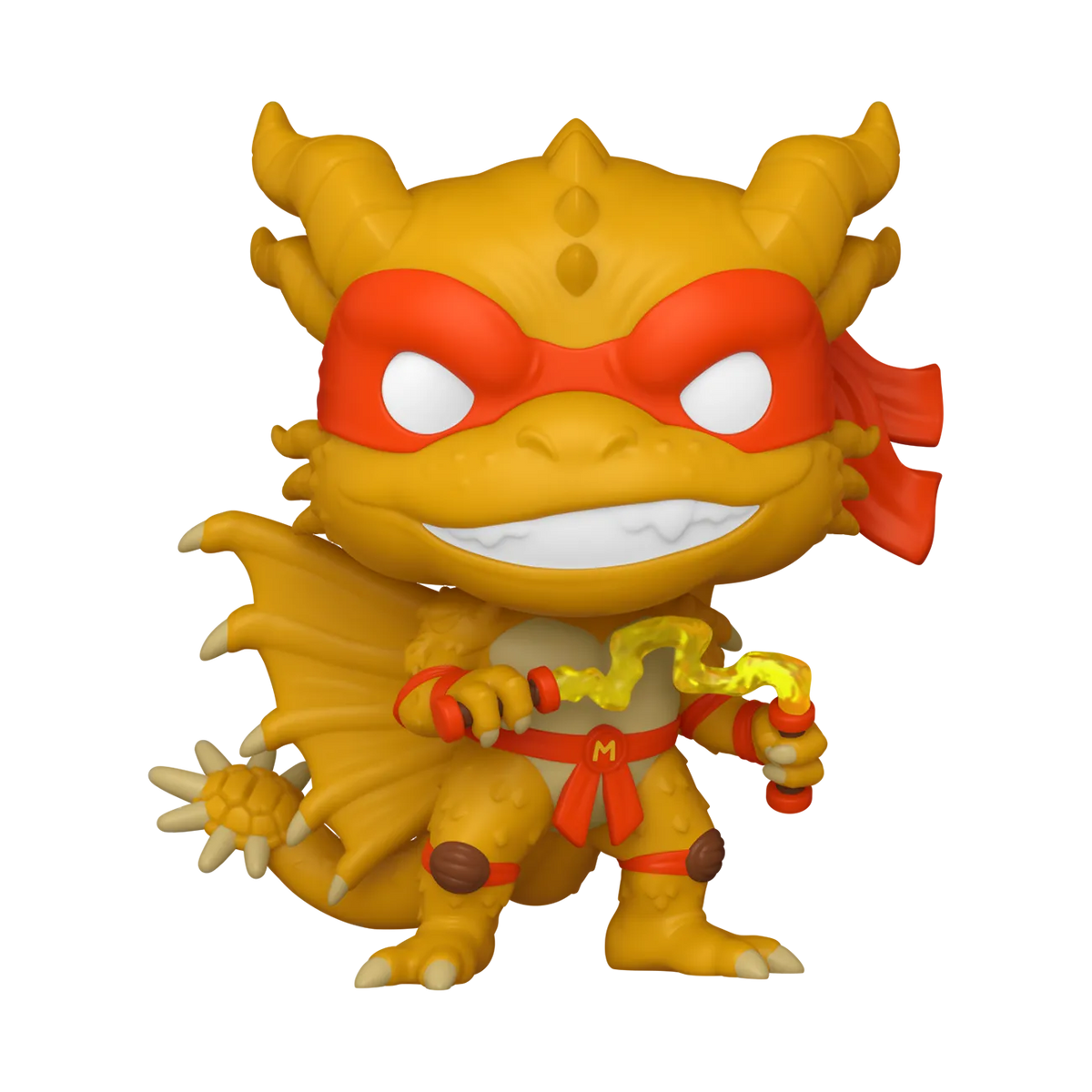 Toy figure with a red mask and yellow body on a white background - Funko - Funko Pops - Common - Animation
