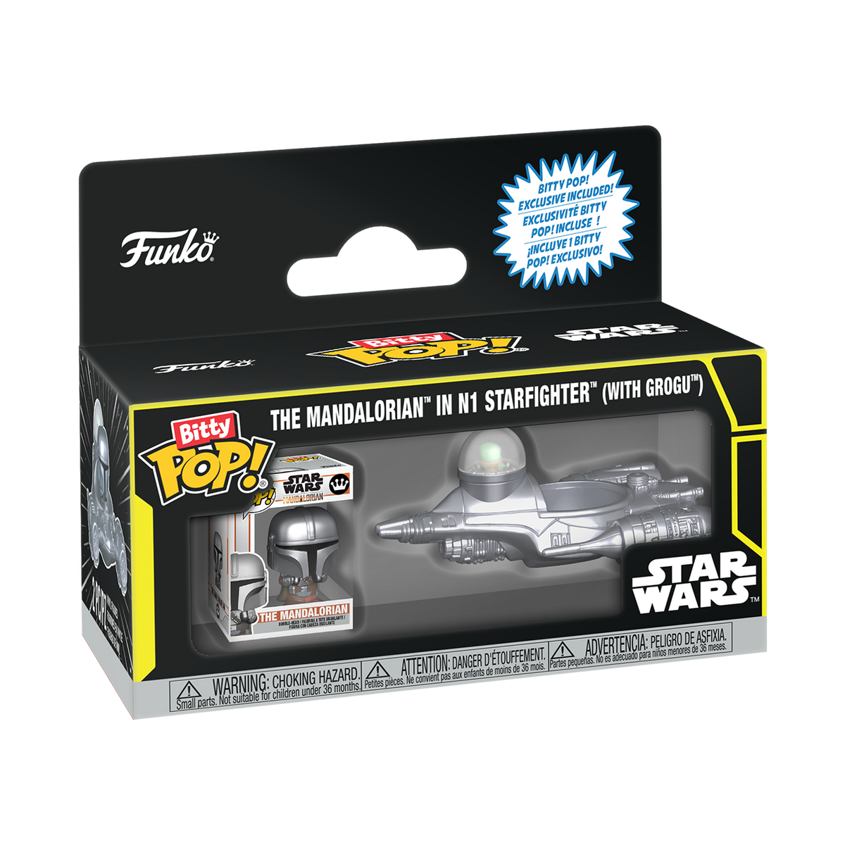 MANDALORIAN AND GROGU N1 STARFIGHTER BITTY POP RIDES - Funko - Funko Minis