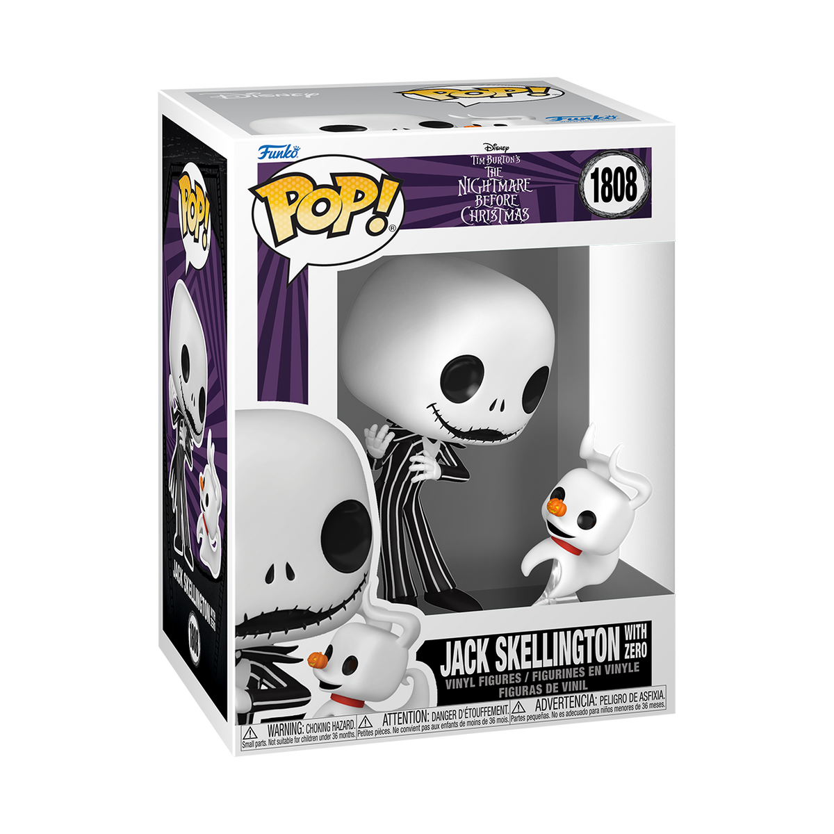 Disney The Nightmare Before Christmas Jack Skellington with Zero Pop! #1808 - Funko - Funko Pops - Common - Disney