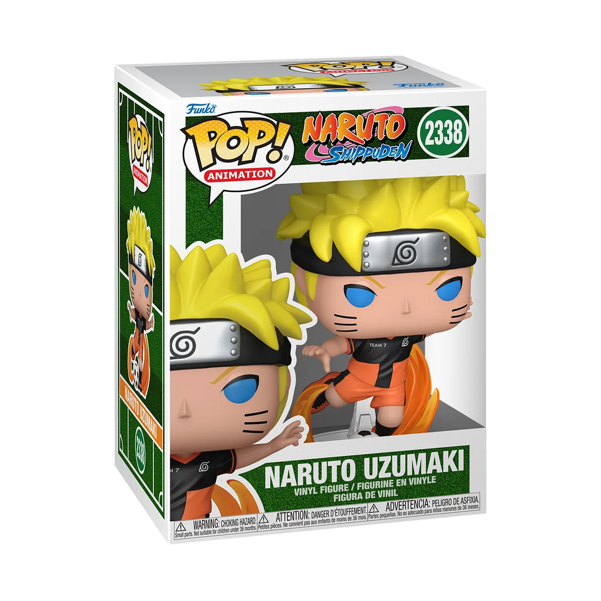 Naruto Shippuden Naruto Uzumaki Funko Pop #2338 vinyl figure in a soccer uniform inside its branded display box. - Funko - Funko Pops