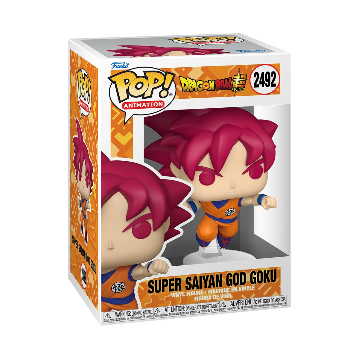 Dragon Ball Super Super Saiyan God Goku Punching Pop! #2492 - Funko - Funko Pops - Common - Anime
