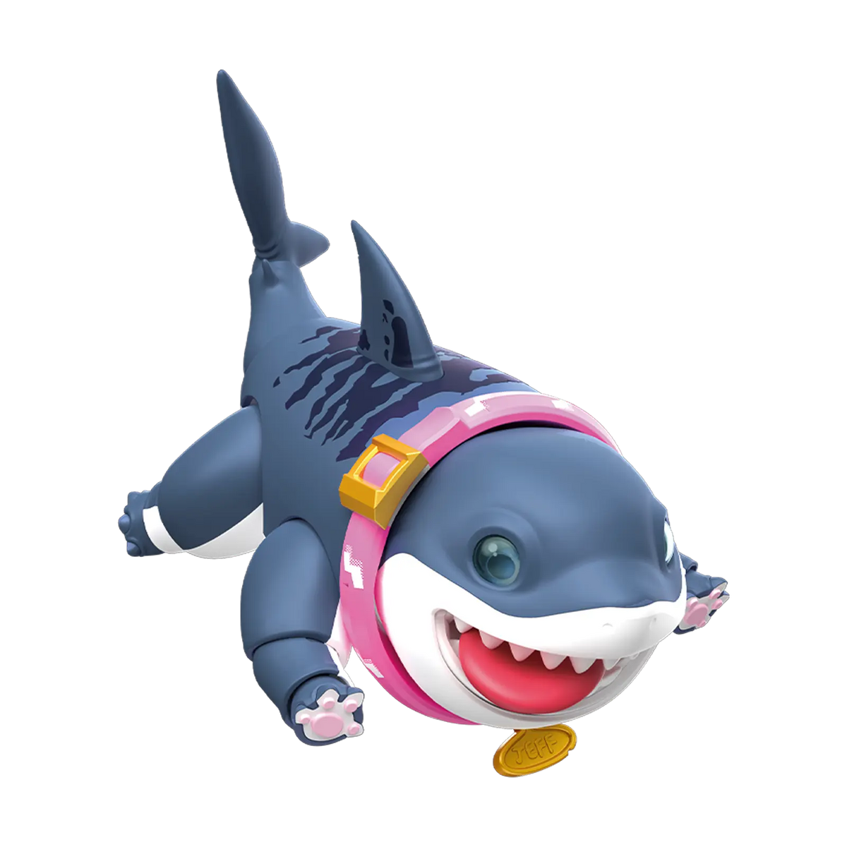 Jeff the Land Shark figure posed leaping - Model Kits