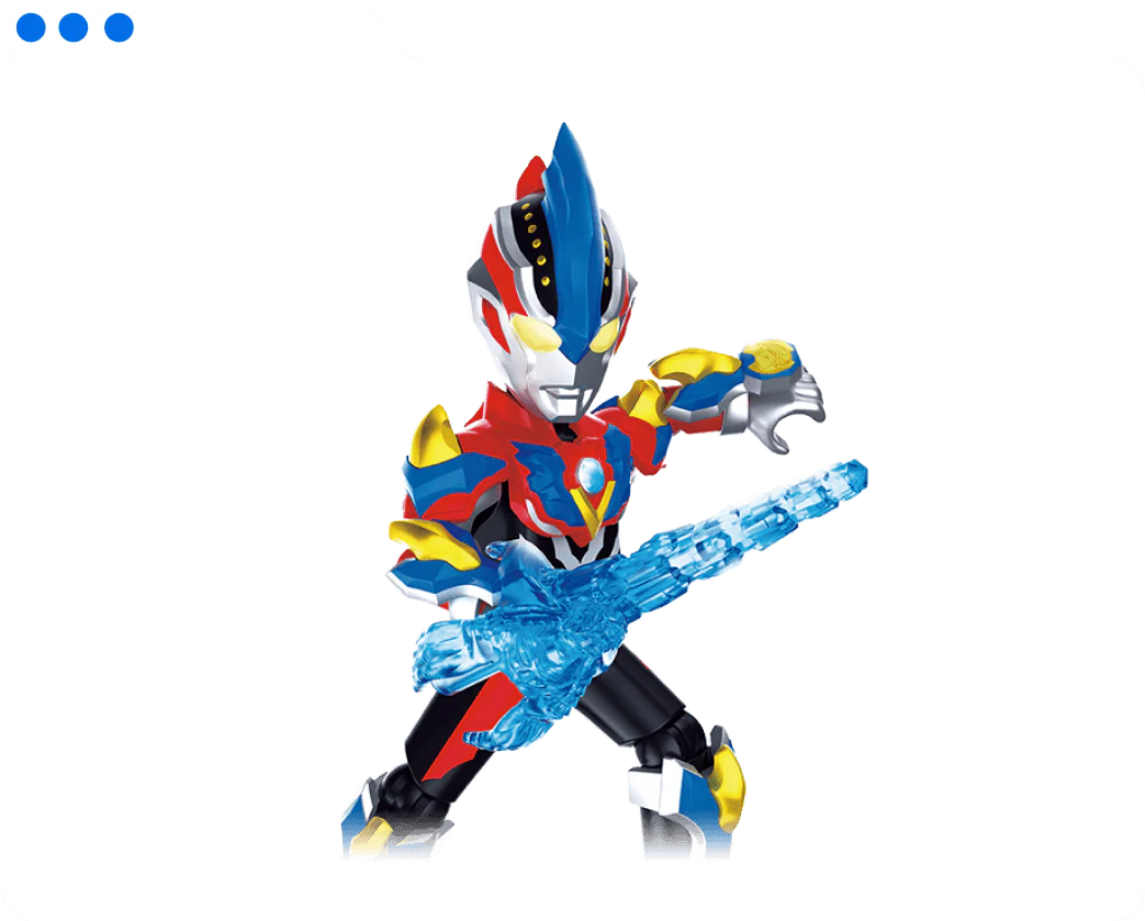 BLOKEES ULTRAMAN GALAXY VERSION 09: GLITTER GINGA BLIND BOX - Action Figures