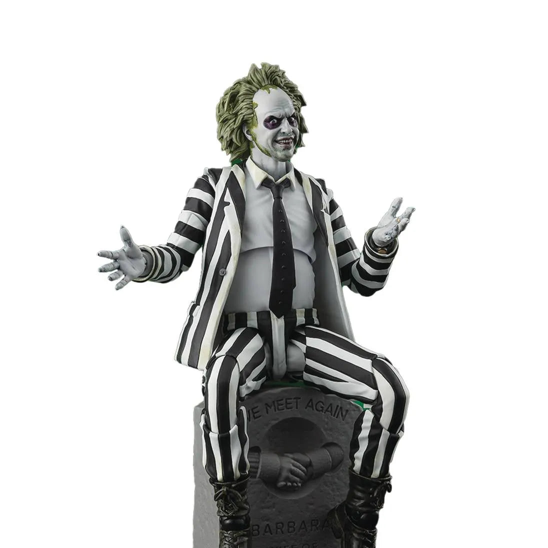 Statue of a character in a striped suit sitting on a gravestone with a white background - Funko - Funko Pops - Common - Movies