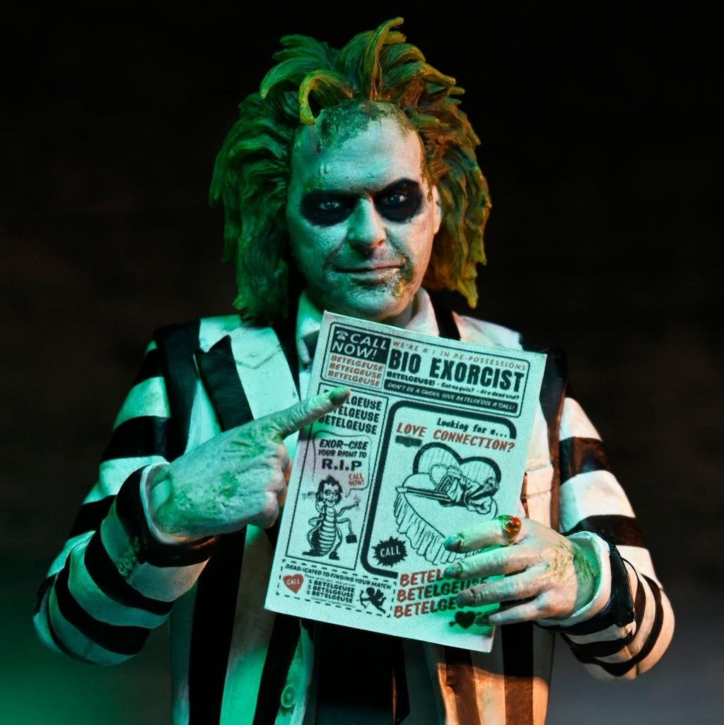 Beetlejuice – Ultimate Striped Suit Action Figure by NECA