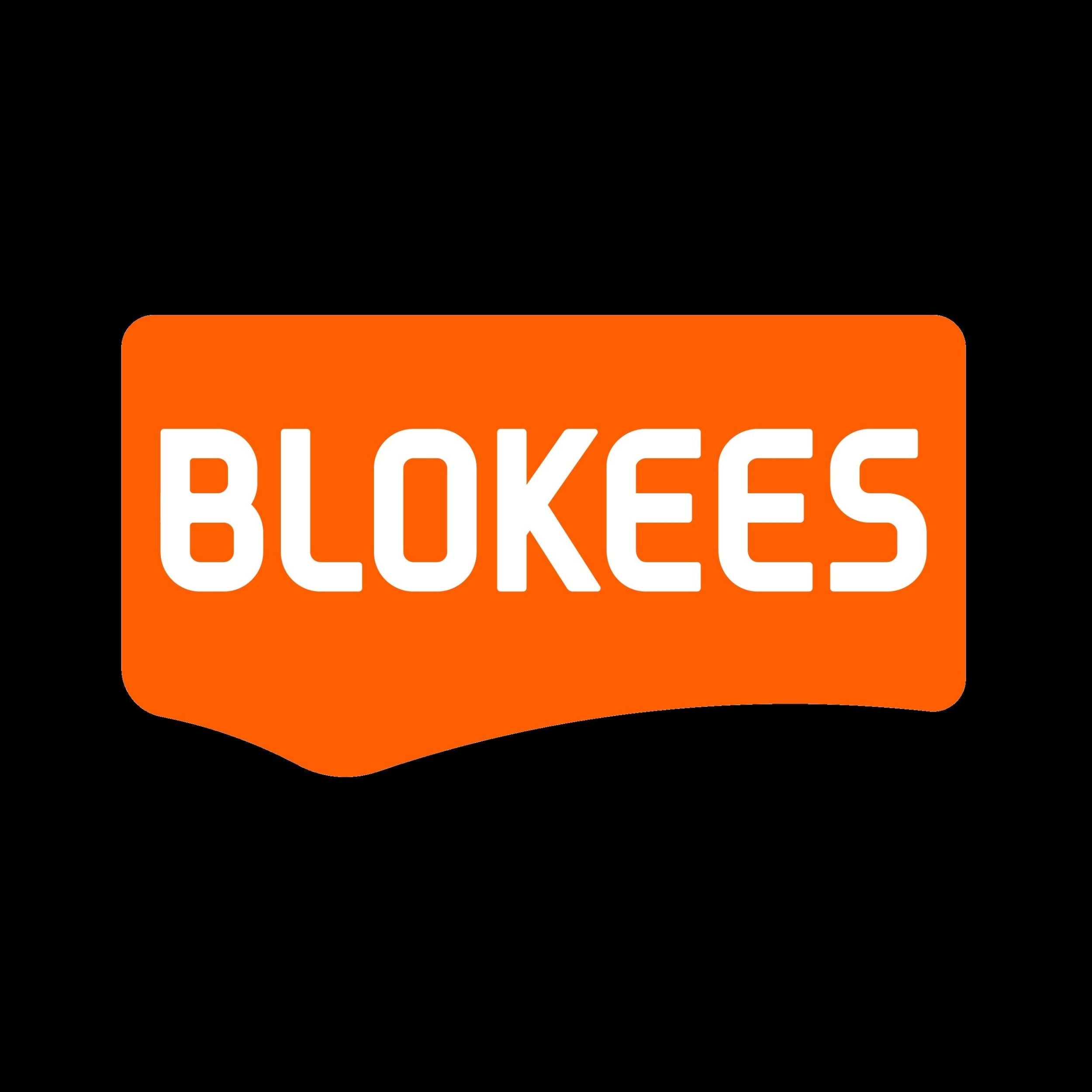 Blokees Logo on a square black background