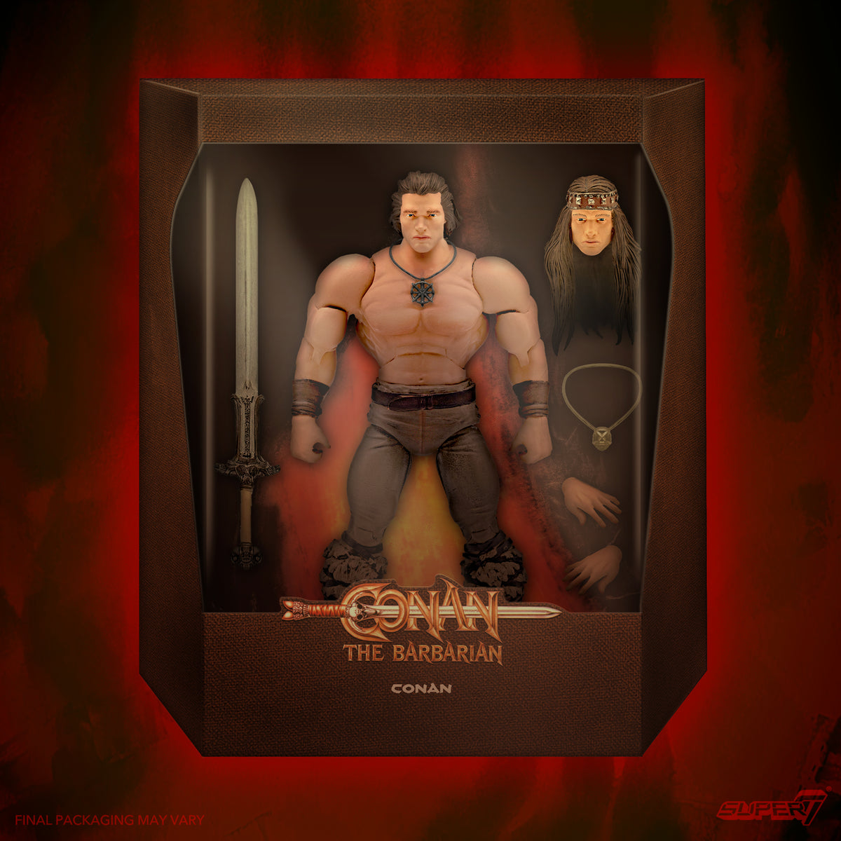 Super7 Ultimates Action Figure - Conan the barbarian -  in box - on background