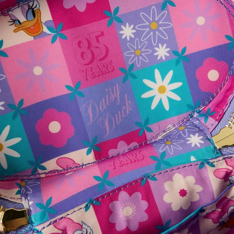 DISNEY DAISY DUCK QUILTED LOUNGEFLY CROSSBODY