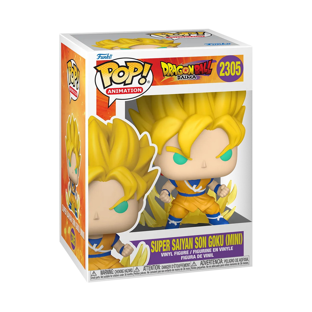 Funko Pop! vinyl figure packaging featuring Super Saiyan Son Goku from Dragon Ball Z.