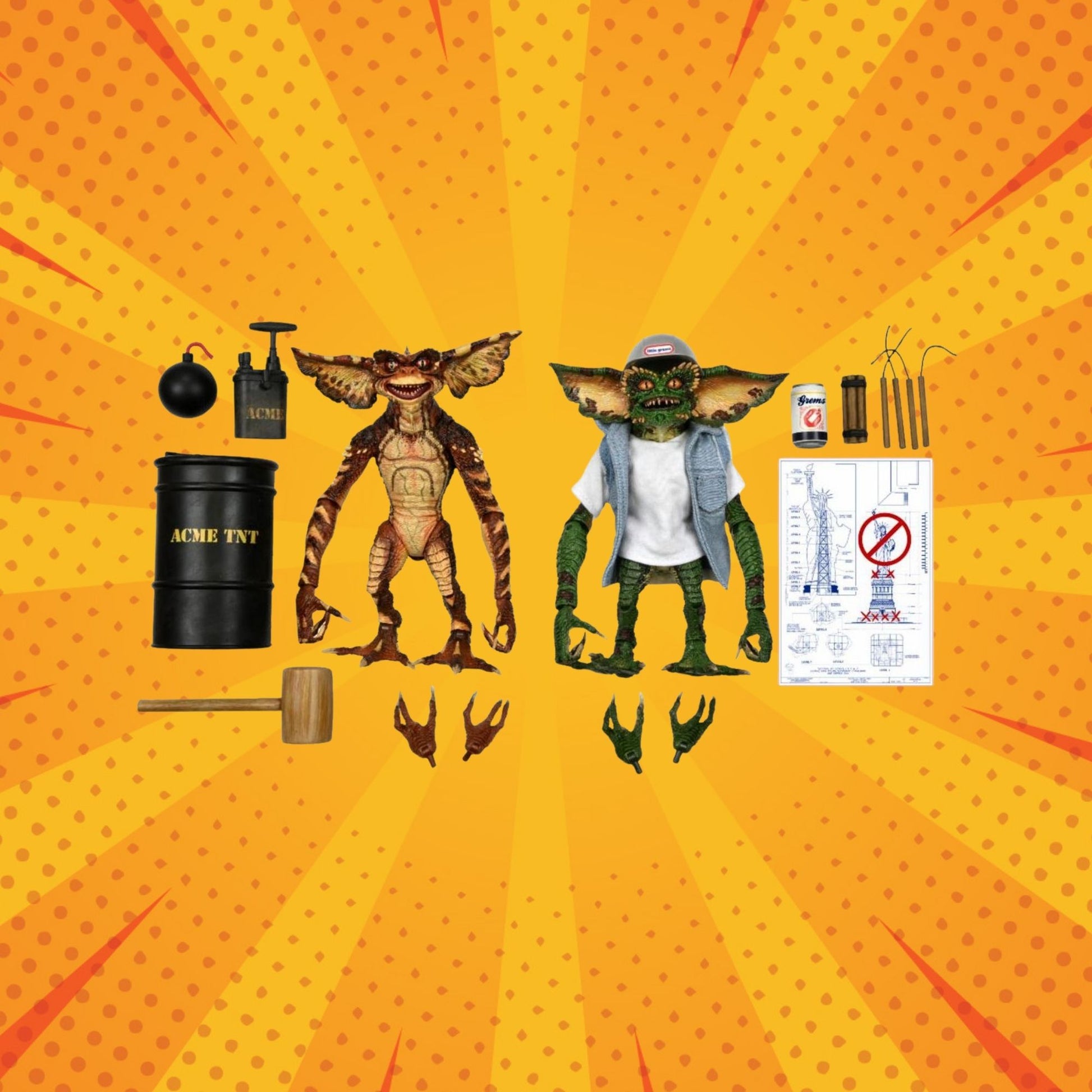 Gremlins 2 Demolition Gremlins 2-Pack 7” Figures by NECA