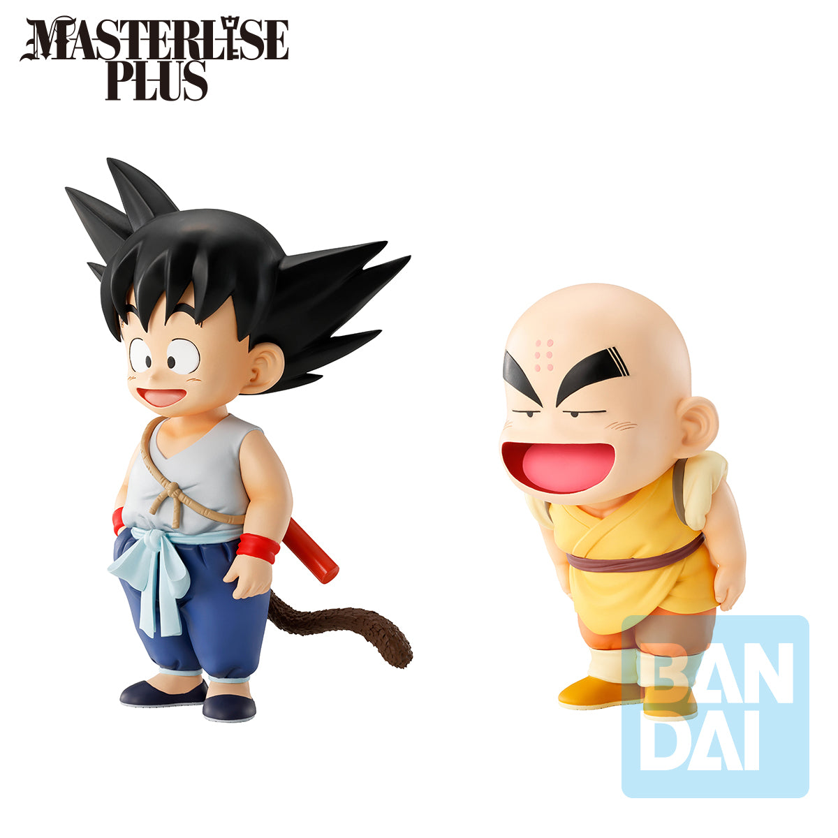 Goku and Krillin from Dragon Ball Figures by Bandai - Side View Left - Statue