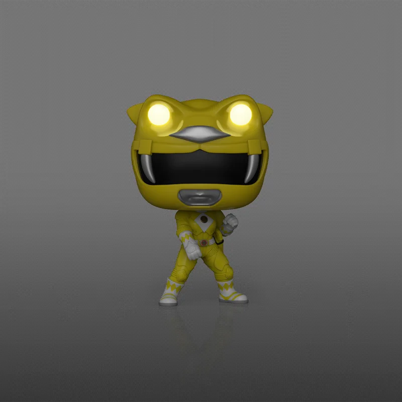 Yellow Ranger Funko Pop from the Mighty Morphin Power Rangers - Glow in the Dark detail - Funko Pop