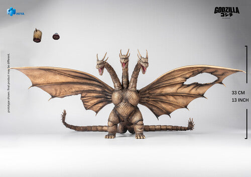 King Ghidorah model figure with wings and size measurement on a white background - Action Figures - Movies - Godzilla & Kong