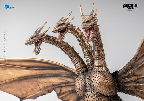 Three-headed dragon figurine with 'Godzilla' branding on a gray background - Action Figures - Movies - Godzilla & Kong