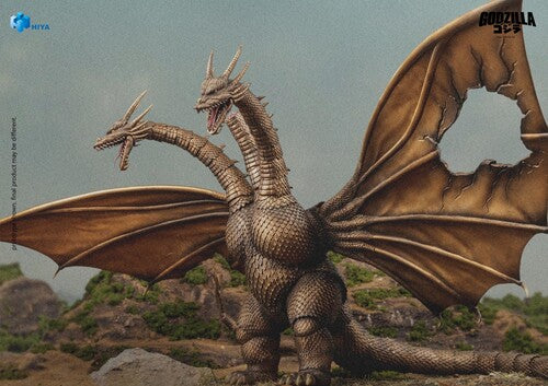 King Ghidorah figure with battle damage including a large hole in one wing and missing his middle head - Action Figures - Movies - Godzilla & Kong