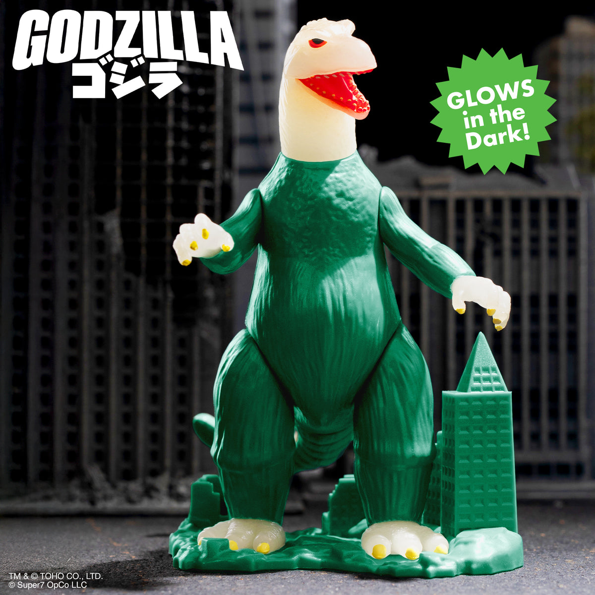 Godzilla (Glow-in-the-Dark) – Godzilla – Super7 ReAction Figure - Action Figures - Movies - Godzilla & Kong