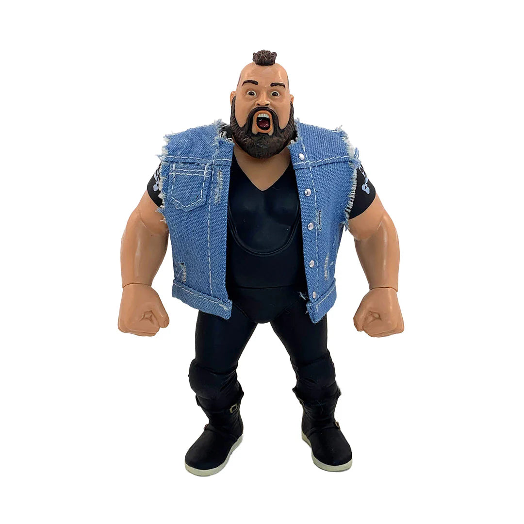 Action figure of One Man Gang wearing a denim vest - Action Figures - Wrestling