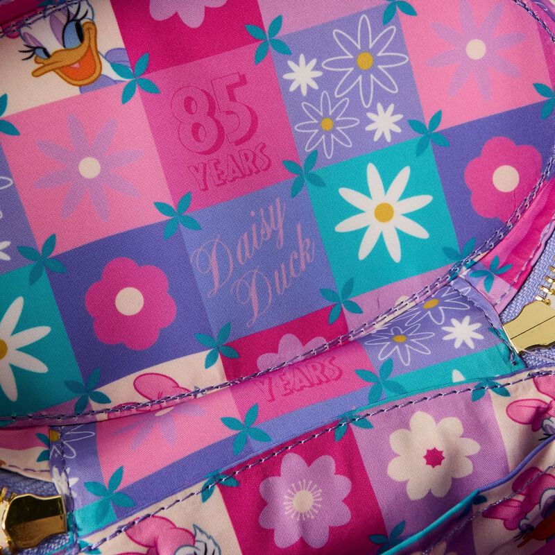 DISNEY DAISY DUCK QUILTED LOUNGEFLY CROSSBODY
