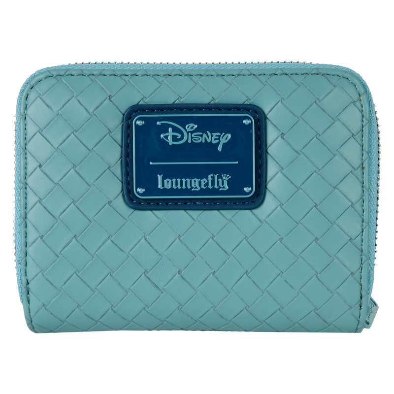 DISNEY STITCH SUEDE W/ FLOWERS LOUNGEFLY WALLET