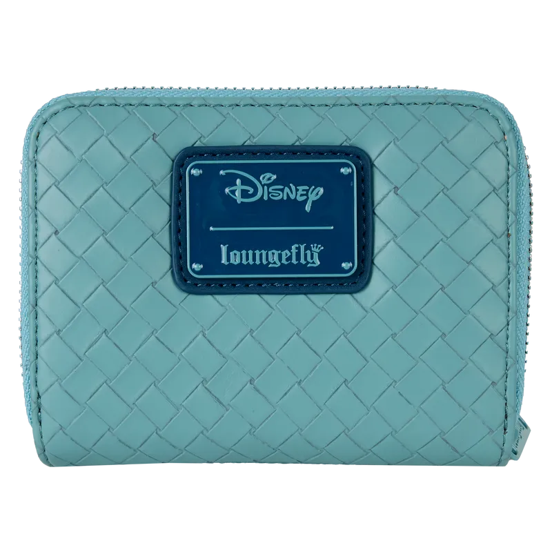DISNEY STITCH SUEDE W/ FLOWERS LOUNGEFLY WALLET