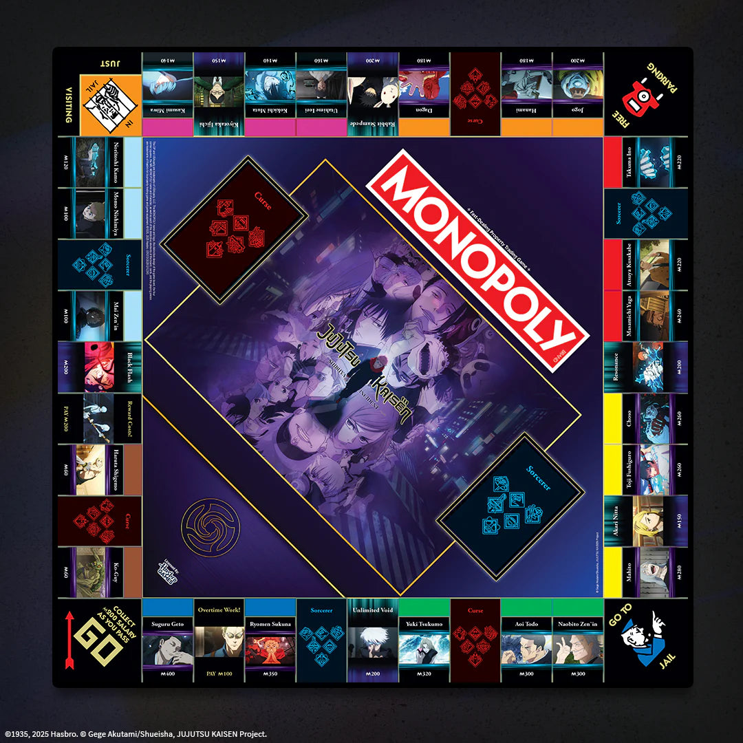 Monopoly game board with a dark, artistic design on a black background - Games - Board Games - Monopoly