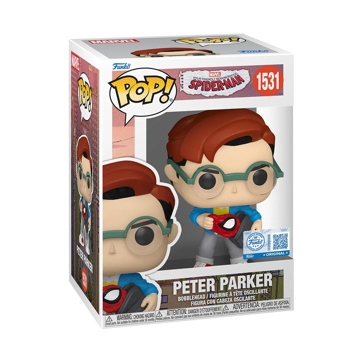 Peter Parker Funko Pop! in box