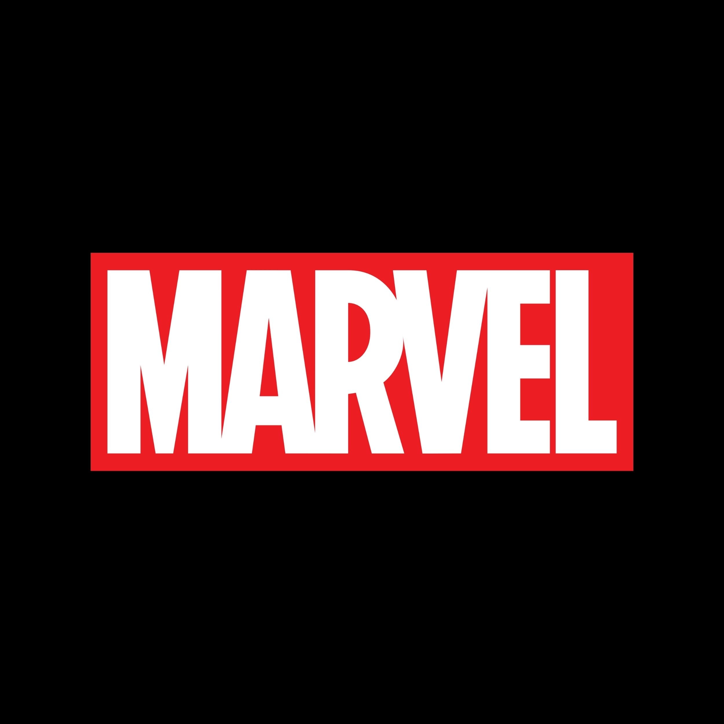 Marvel Comics Logo on a square black background