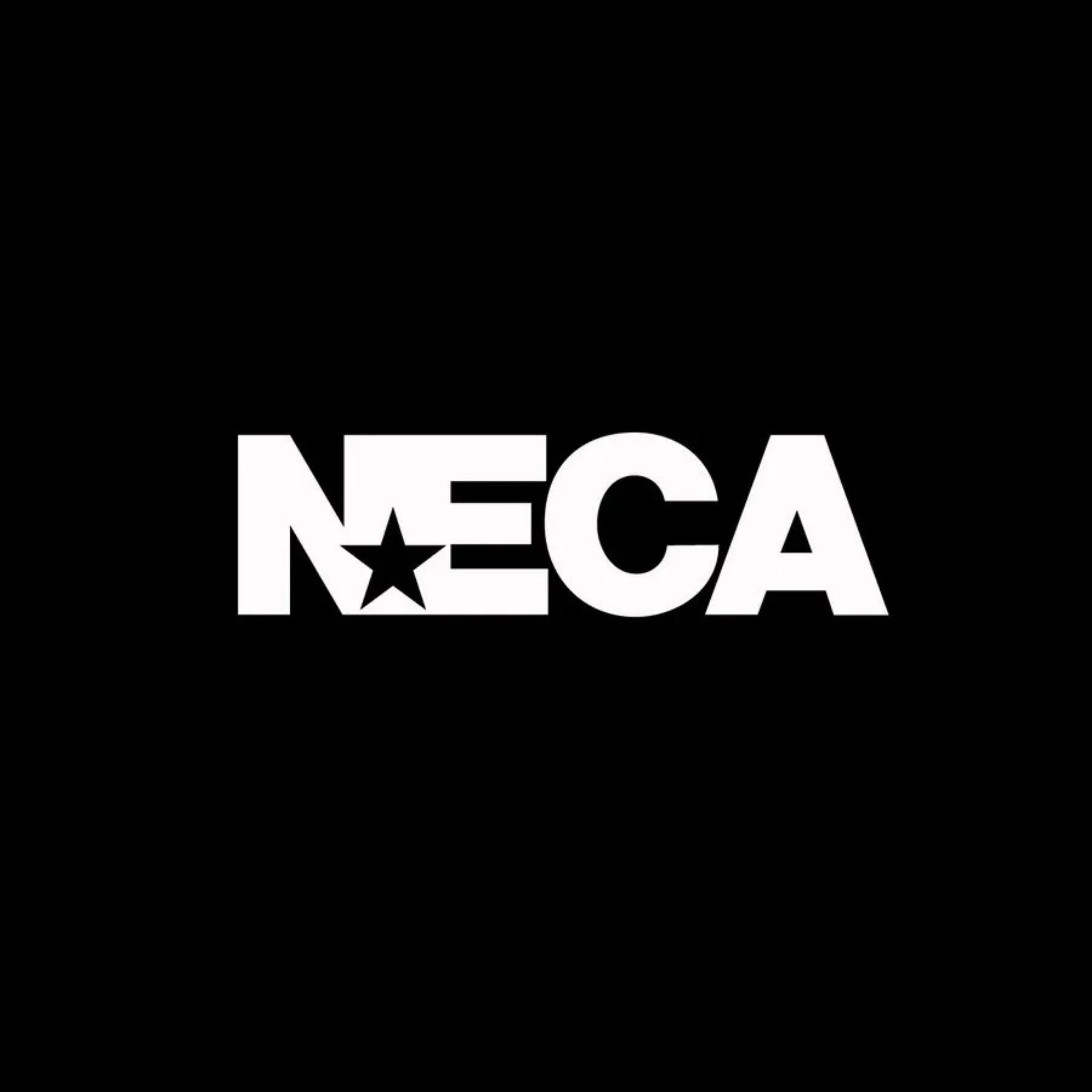 NECA Logo on a square black background