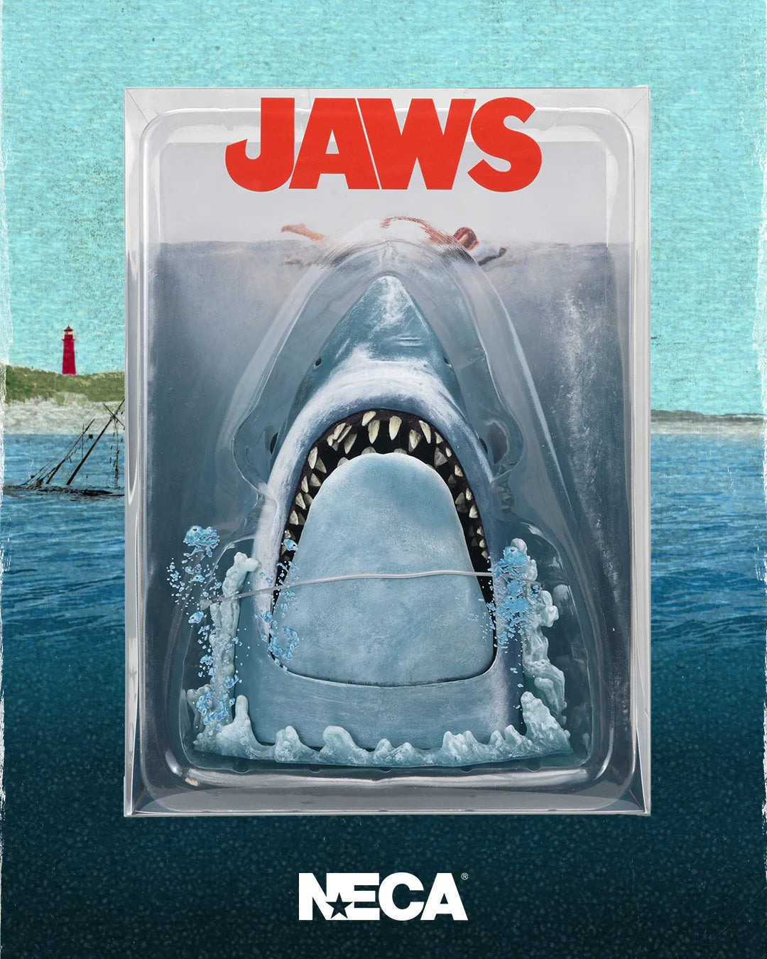 NECA JAWS DISPLAY POSTER FIGURE - Action Figures - Horror