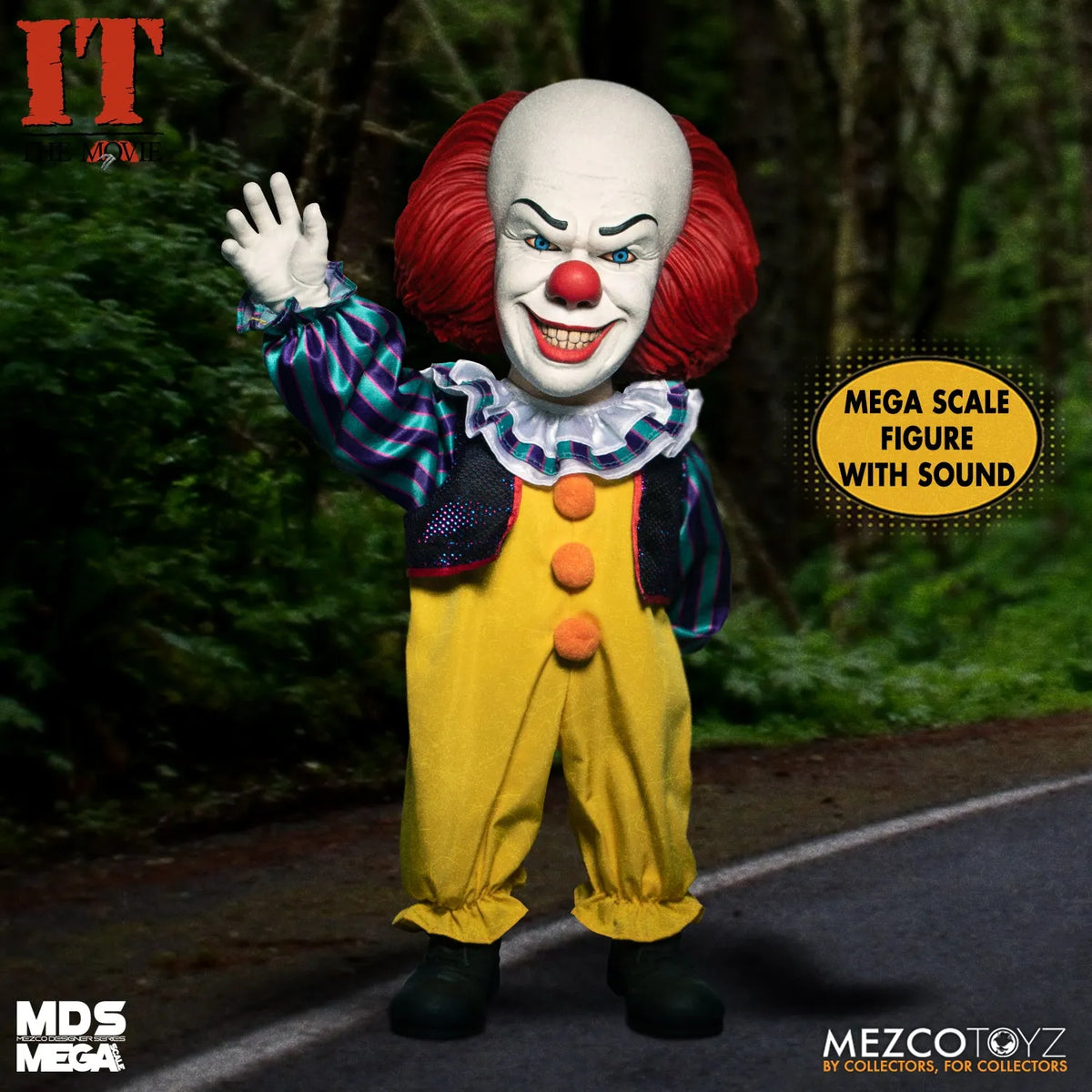 Pennywise 1990 Mega Scale Figure with Sound | Mezco MDS – Mythical